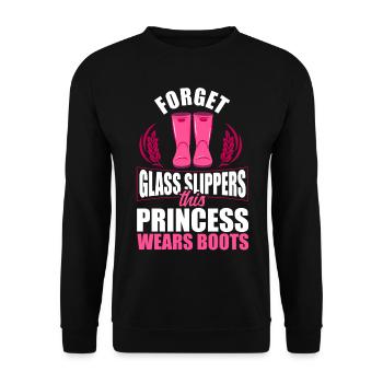 Agriculteur Oubliez le verre - Sweat-shirt Unisexe - noir - Devant - Alina (178cm) & Michal (187cm)