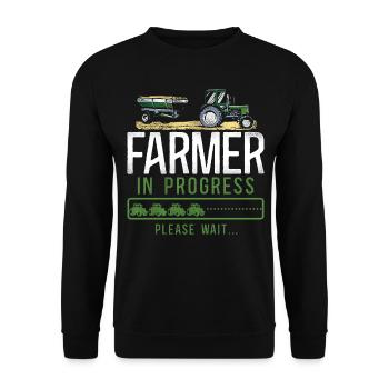 Farming Farmer Tractor Vintage - Unisex Pullover - Schwarz - Vorne - Alina (178cm) & Michal (187cm)