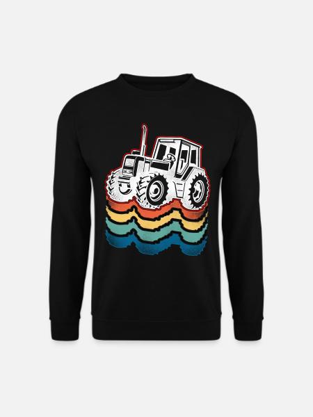 Farming Farmer Retro Tractor - Unisex Sweatshirt - black
