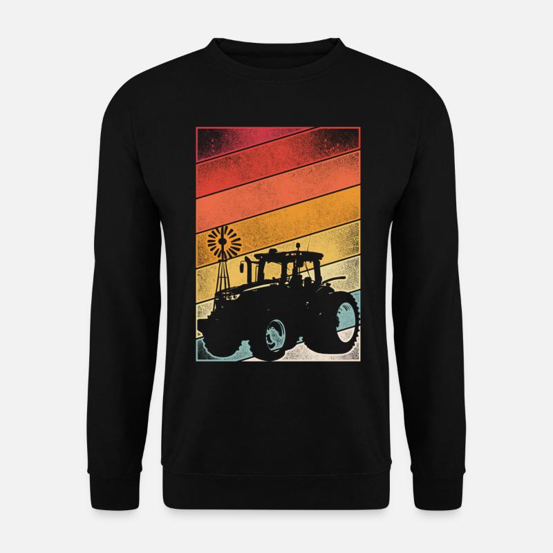 Farming Farmer Retro Tractor - Unisex Sweatshirt - black