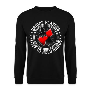 Jeu de cartes Bridge Player - Sweat-shirt Unisexe - noir - Devant - Alina (178cm) & Michal (187cm)