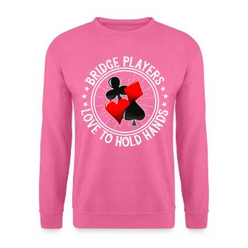 Bridgespieler Kartenspiel - Unisex Pullover - Pink - Vorne