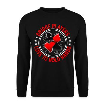 Jeu de cartes Bridge Player - Sweat-shirt Unisexe - noir - Devant - Alina (178cm) & Michal (187cm)