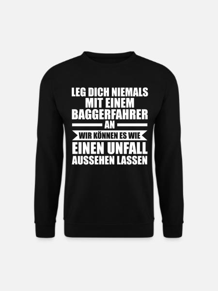 Baggerfahrer Maschinenführer Tiefbauer Bagger - Unisex Pullover - Schwarz