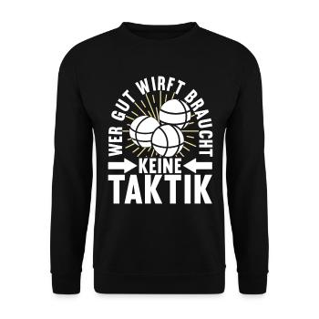 Boule Boulespieler - Unisex Pullover - Schwarz - Vorne - Alina (178cm) & Michal (187cm)