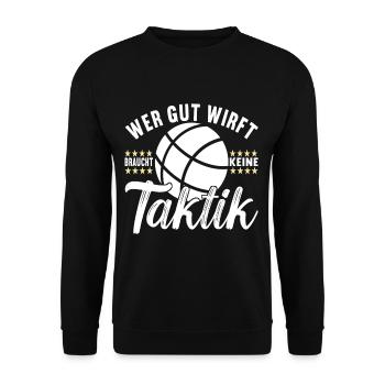 Boule Boulespieler - Unisex Pullover - Schwarz - Vorne - Alina (178cm) & Michal (187cm)