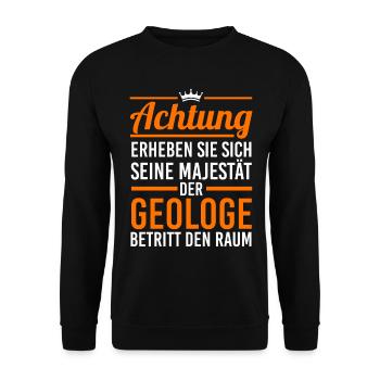 Geologie Fossiliensammler Fossilien Geologe - Unisex Pullover - Schwarz - Vorne - Alina (178cm) & Michal (187cm)