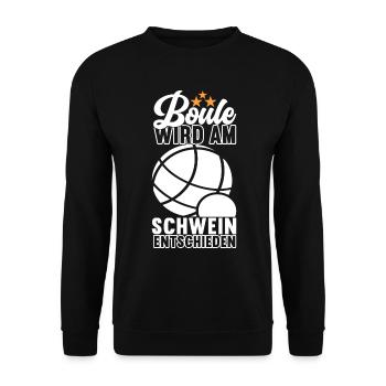 Boule Boulespieler - Unisex Pullover - Schwarz - Vorne - Alina (178cm) & Michal (187cm)