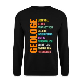 Geologie Fossiliensammler Fossilien Geologe - Unisex Pullover - Schwarz - Vorne - Alina (178cm) & Michal (187cm)