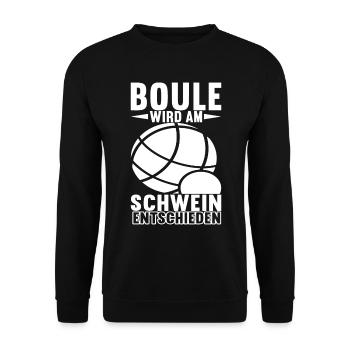 Boule Boulespieler - Unisex Pullover - Schwarz - Vorne - Alina (178cm) & Michal (187cm)