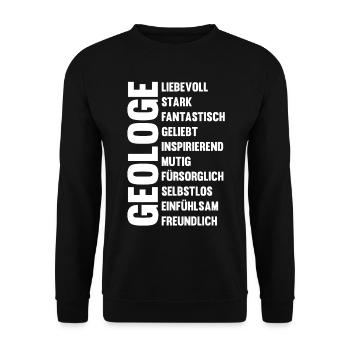 Geologie Fossiliensammler Fossilien Geologe - Unisex Pullover - Schwarz - Vorne - Alina (178cm) & Michal (187cm)