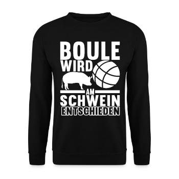 Boule Boulespieler - Unisex Pullover - Schwarz - Vorne - Alina (178cm) & Michal (187cm)
