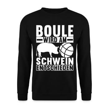 Boule Boulespieler - Unisex Pullover - Schwarz - Vorne - Alina (178cm) & Michal (187cm)