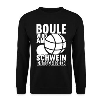 Boule Boulespieler - Unisex Pullover - Schwarz - Vorne - Alina (178cm) & Michal (187cm)