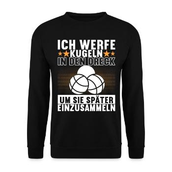Boule Boulespieler - Unisex Pullover - Schwarz - Vorne - Alina (178cm) & Michal (187cm)