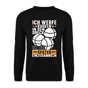 Boule Boulespieler - Unisex Pullover - Schwarz - Vorne - Alina (178cm) & Michal (187cm)