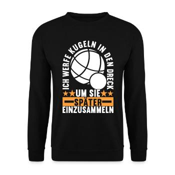 Boule Boulespieler - Unisex Pullover - Schwarz - Vorne - Alina (178cm) & Michal (187cm)