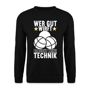 Boule Boulespieler - Unisex Pullover - Schwarz - Vorne - Alina (178cm) & Michal (187cm)