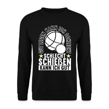 Boule Boulespieler - Unisex Pullover - Schwarz - Vorne - Alina (178cm) & Michal (187cm)
