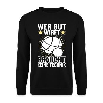 Boule Boulespieler - Unisex Pullover - Schwarz - Vorne - Alina (178cm) & Michal (187cm)