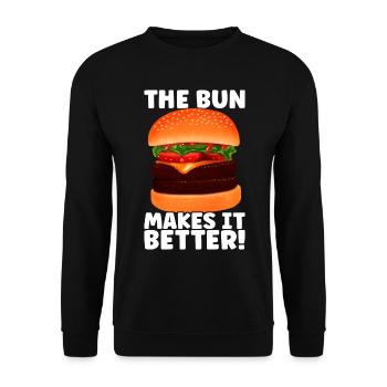 Burger Restauration rapide - Sweat-shirt Unisexe - noir - Devant - Alina (178cm) & Michal (187cm)
