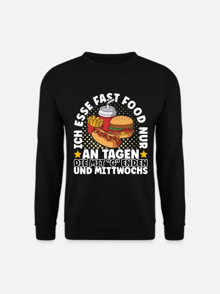 Burger Fast Food - Unisex Pullover - Schwarz