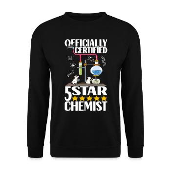 Chimiste chimiste - Sweat-shirt Unisexe - noir - Devant - Alina (178cm) & Michal (187cm)