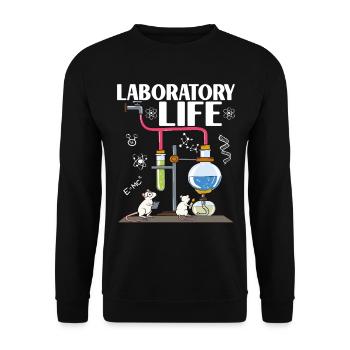 Chimiste chimiste - Sweat-shirt Unisexe - noir - Devant - Alina (178cm) & Michal (187cm)