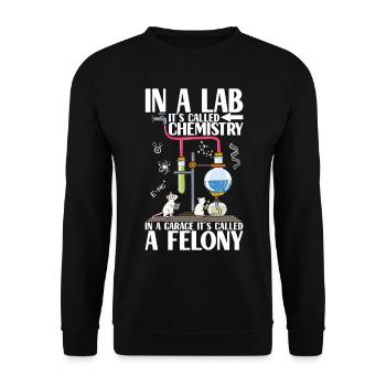 Chimiste chimiste - Sweat-shirt Unisexe - noir - Devant - Alina (178cm) & Michal (187cm)