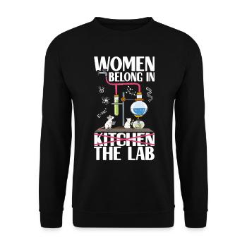 Chimiste chimiste - Sweat-shirt Unisexe - noir - Devant - Alina (178cm) & Michal (187cm)