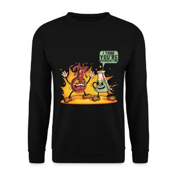 Chimiste chimiste - Sweat-shirt Unisexe - noir - Devant - Alina (178cm) & Michal (187cm)
