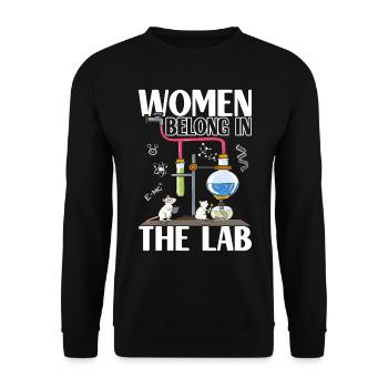 Chimiste chimiste - Sweat-shirt Unisexe - noir - Devant - Alina (178cm) & Michal (187cm)