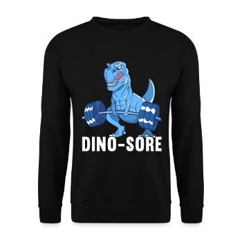 Dino Fitness Haltérophilie - Sweat-shirt Unisexe - noir - Devant - Alina (178cm) & Michal (187cm)