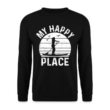 Stand Up Paddle Board Sports nautiques SUP Fille My Hap - Sweat-shirt Unisexe - noir - Devant - Alina (178cm) & Michal (187cm)