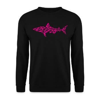 Great White Shark I Sharks Silhouette Shark Fish W - Unisex Pullover - Schwarz - Vorne - Alina (178cm) & Michal (187cm)