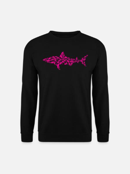 Great White Shark I Sharks Silhouette Shark Fish W - Unisex Pullover - Schwarz