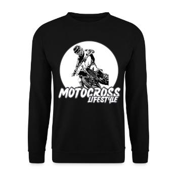 Motocross/enduro/freestyle mx/dirt bike rétro - Sweat-shirt Unisexe - noir - Devant - Alina (178cm) & Michal (187cm)
