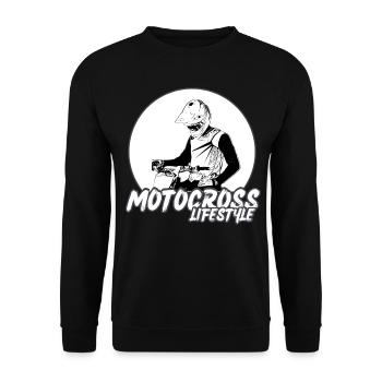 Motocross/enduro/freestyle mx/dirt bike rétro - Sweat-shirt Unisexe - noir - Devant - Alina (178cm) & Michal (187cm)