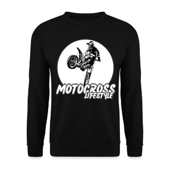 Motocross/enduro/freestyle mx/dirt bike rétro - Sweat-shirt Unisexe - noir - Devant - Alina (178cm) & Michal (187cm)