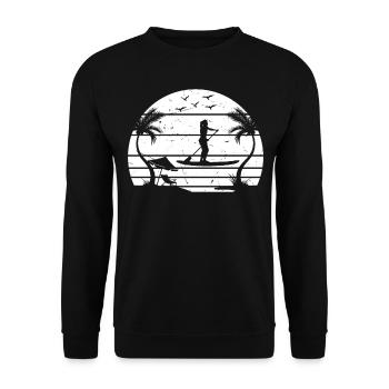 Stand Up Paddle Board - Sports nautiques SUP Girl - Sweat-shirt Unisexe - noir - Devant - Alina (178cm) & Michal (187cm)