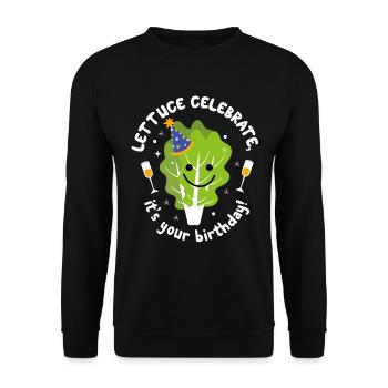 Veganer Salat Geburtstag Gruß Natal Day - Unisex Pullover - Schwarz - Vorne - Alina (178cm) & Michal (187cm)