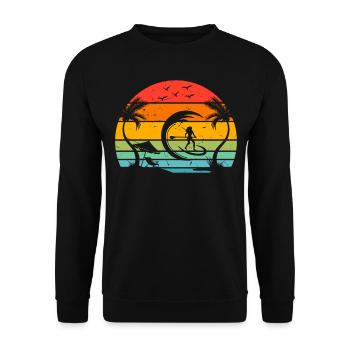 Stand Up Paddle Board Surfing Girls - Sports nautiques - Sweat-shirt Unisexe - noir - Devant - Alina (178cm) & Michal (187cm)