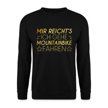 Mountainbike Spruch - Unisex Pullover - Schwarz - Vorne - Alina (178cm) & Michal (187cm)