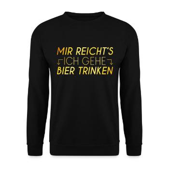 Bier Spruch - Unisex Pullover - Schwarz - Vorne - Alina (178cm) & Michal (187cm)