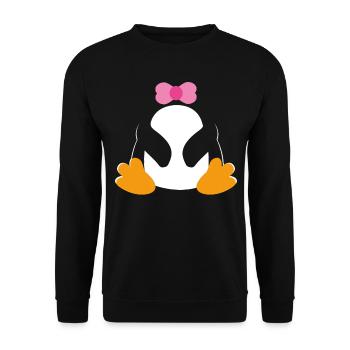 Penguin Costume Zoo Animal Beak Zookeeper Kids - Unisex Sweatshirt - black - Front - Alina (178cm) & Michal (187cm)
