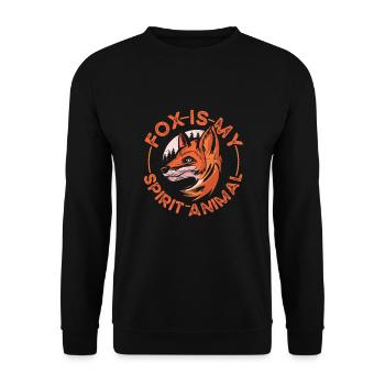 Fox Is My Spirit Animal for a Carnivore Animal - Unisex Sweatshirt - black - Front - Alina (178cm) & Michal (187cm)