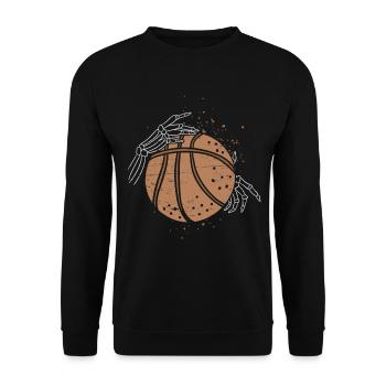 Skeleton Hand Basketball Skelatal Bones Spooky - Sweat-shirt Unisexe - noir - Devant - Alina (178cm) & Michal (187cm)
