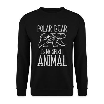 L’ours polaire est mon animal faune ourson - Sweat-shirt Unisexe - noir - Devant - Alina (178cm) & Michal (187cm)