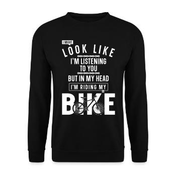 Enduro VTT VTT Équitation - Sweat-shirt Unisexe - noir - Devant - Alina (178cm) & Michal (187cm)
