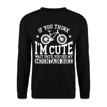 Enduro MTB Mountain Bike Riding - Unisex Pullover - Schwarz - Vorne - Alina (178cm) & Michal (187cm)